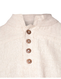 Camicia medieval in lino modello Bartold, colore naturale 2