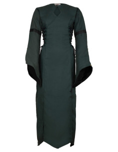 Vestito medievale in cotone modello Antaris, colore verde