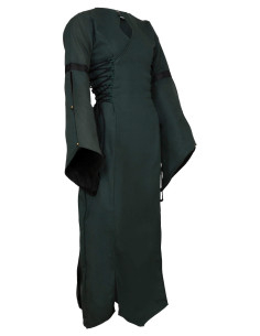 Vestito medievale in cotone modello Antaris, colore verde 2