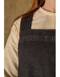 Vestito grembiule vichingo modello Alva Fishbone, nero 2