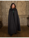 Cappa medievale in cotone modello Harun, colore nero