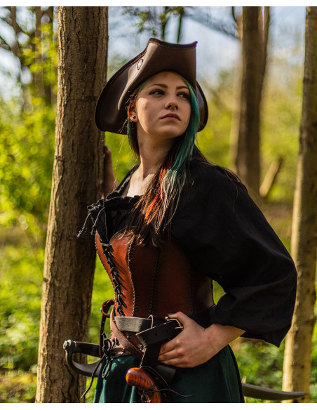 Corpetto medievale in pelle modello...