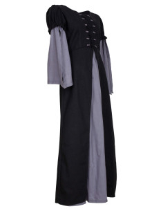Vestito medievale in cotone modello Loreley, colore nero 2