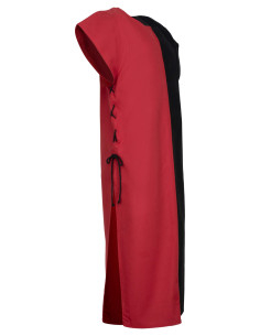 Tabardo medievale modello Gilbert, colore rosso-nero 2