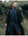 Cappotto medievale in cotone modello Faelyn, colore nero