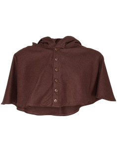 Gugel medievale in lana modello Notker, colore marrone