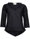Blusa medieval in cotone modello Josefina, colore nero