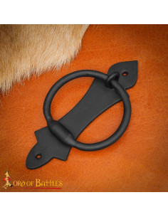 Maniglia medievale porta forgiata a mano 2