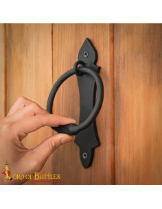 Maniglia medievale porta forgiata a mano