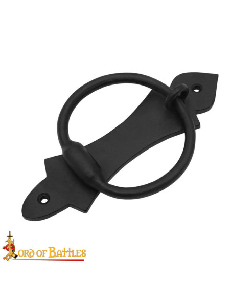 Maniglia medievale porta forgiata a mano