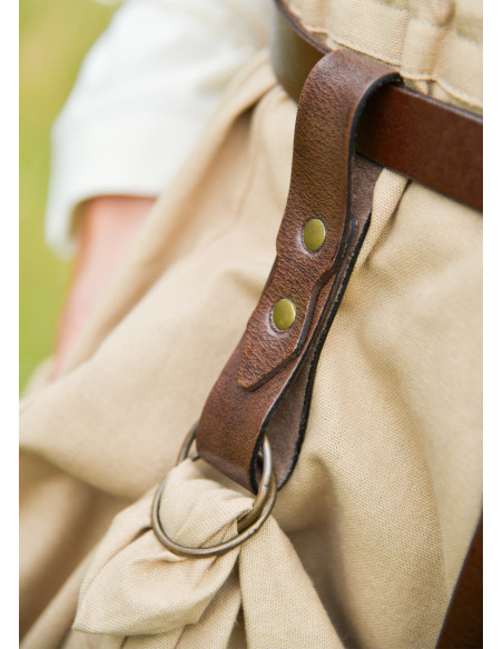 Gonna medievale in pelle marrone