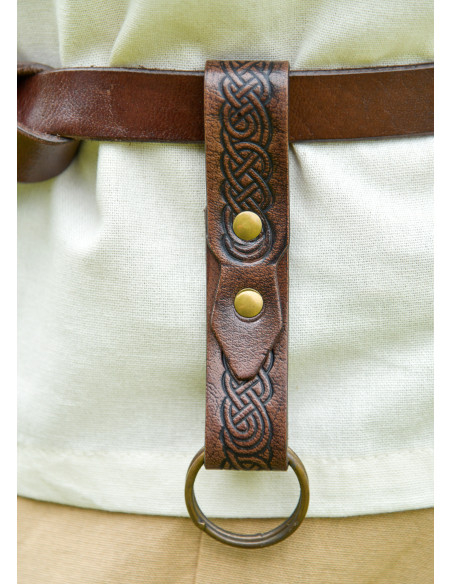 Gonna medievale in pelle marrone...