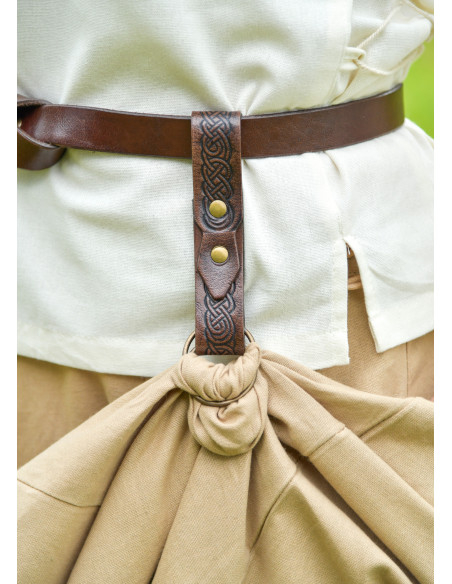 Gonna medievale in pelle marrone...