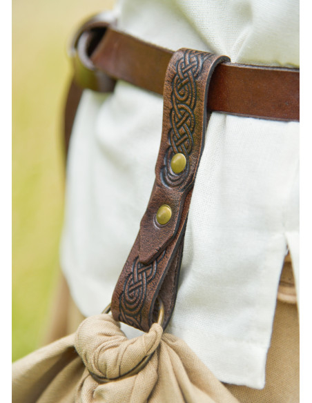 Gonna medievale in pelle marrone...