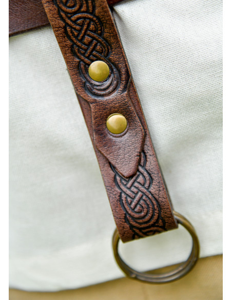 Gonna medievale in pelle marrone...