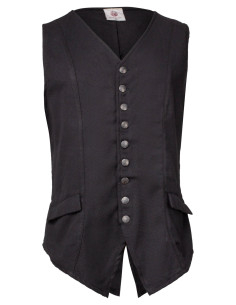 Gilet medieval in cotone modello Ismael, colore nero