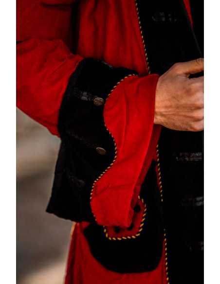 Giacca da pirata Rosso-Nero