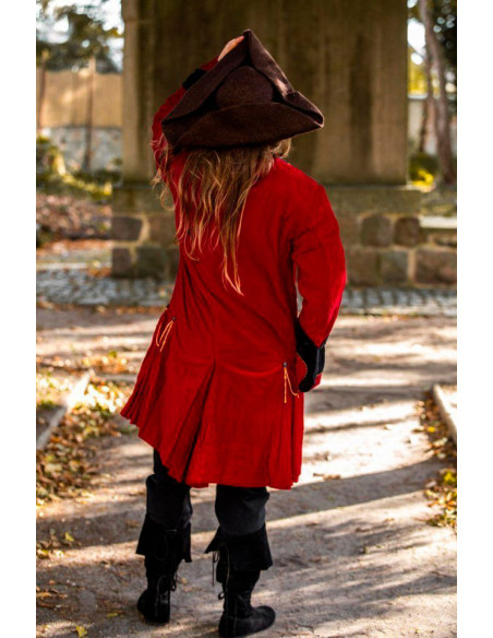 Giacca da pirata Rosso-Nero