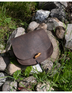 Borsa medievale doppia in pelle modello Hrothgar, colore... 2