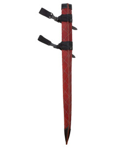 Custodia in pelle per spada modello Dante, colore bordeaux 2