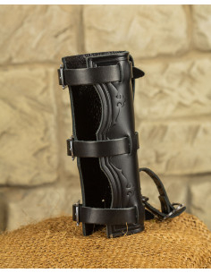 Tahalí medieval in cuoio per spade modello Castagir,...