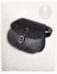 Borsa medievale in pelle modello Julius, colore nero