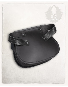 Borsa medievale in pelle modello Julius, colore nero 2