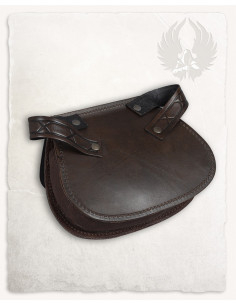 Borsa medievale in pelle modello Julius, colore marrone 2