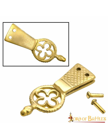 Set di 5 punte in ottone per cintura,...