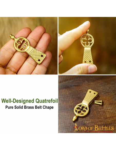 Set di 5 punte in ottone per cintura,...