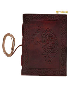 Diario medieval copertina in pelle con design di tigre