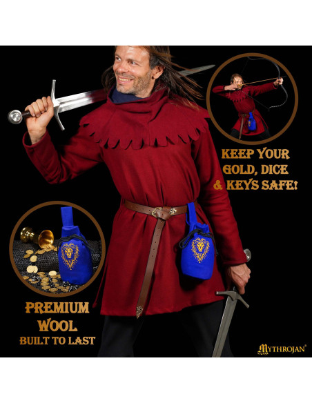 Borsa medievale in lana con design...