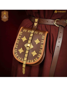 Borsa vichinga in pelle per cintura, modello Birka 2