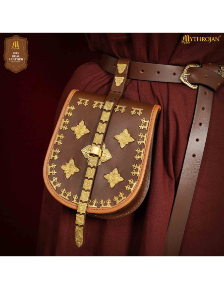 Borsa vichinga in pelle per cintura,...