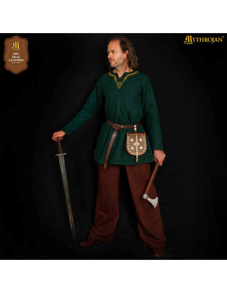 Borsa vichinga in pelle per cintura,...