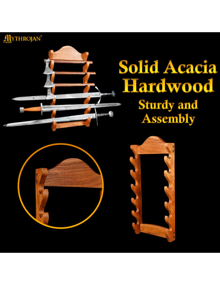 Supporto a muro in legno per...