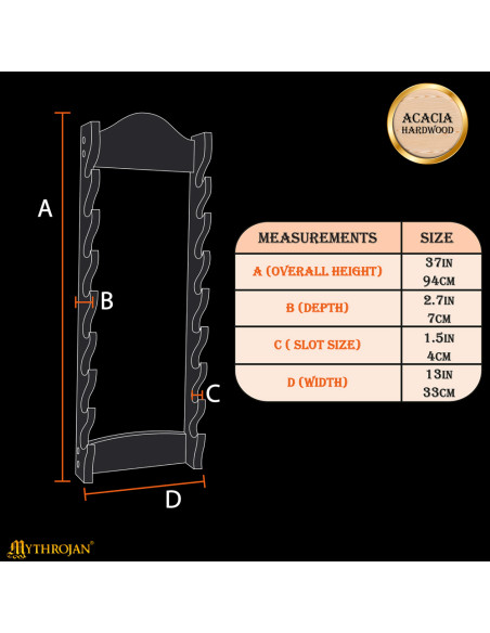 Staffa da parete in legno per...