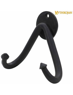 Supporto da parete in acciaio per spade, finitura nera opaca