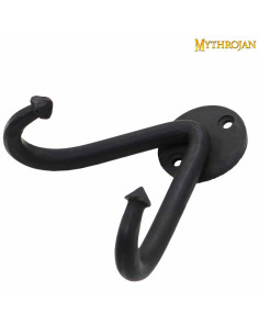 Supporto da parete in acciaio per spade, finitura nera opaca 2