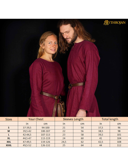 Tunika vichinga in lino modello Erik,...