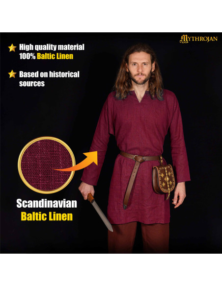 Tunika vichinga in lino modello Erik,...