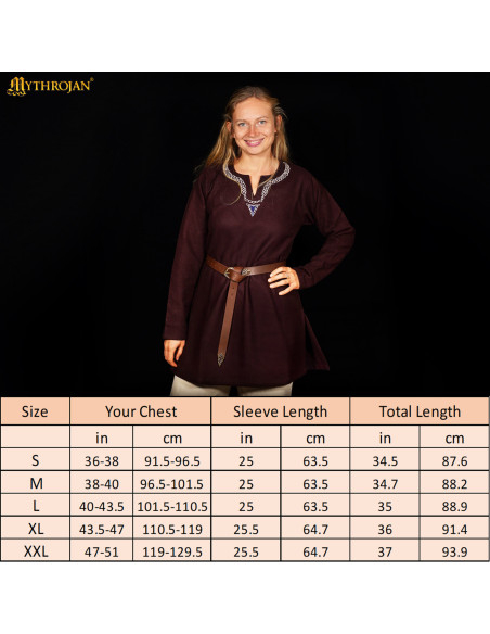 Tunica vichinga unisex in cotone con...