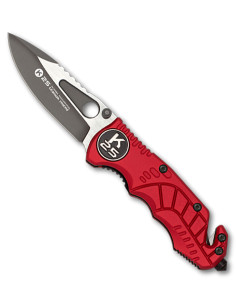 Coltello tattico di salvataggio K25, manico rosso