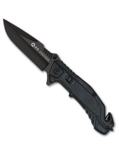 Coltello tattico di salvataggio K25 manico in alluminio nero
