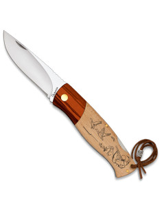 Coltello da campo Albainox manico in legno design...