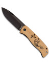 Coltello da campo Albainox lama in acciaio annerito modello Anatre (8,5 cm).