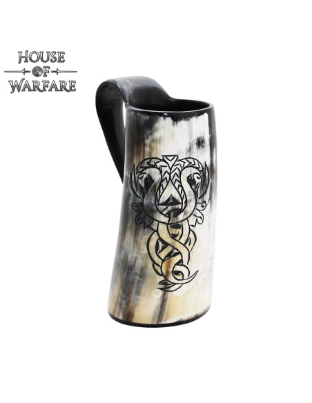 Brocca medievale serpente in corno