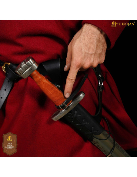 Tahalí grande in pelle nera...