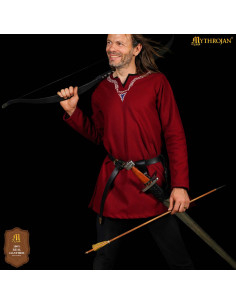 Tahalí grande in pelle nera regolabile, mano destra o... 2