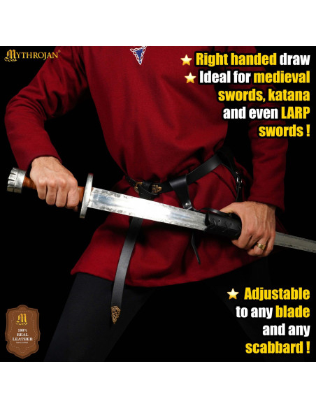 Tahalí grande in pelle nera...